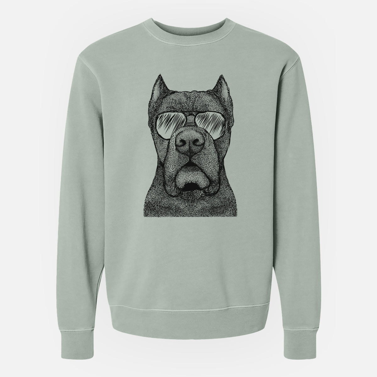 Aviator Bruno the Cane Corso - Unisex Pigment Dyed Crew Sweatshirt