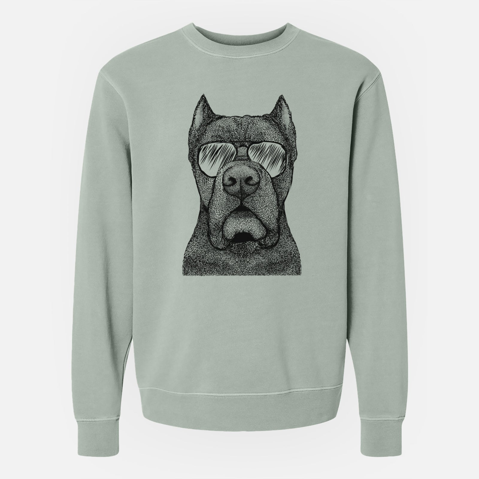 Aviator Bruno the Cane Corso - Unisex Pigment Dyed Crew Sweatshirt