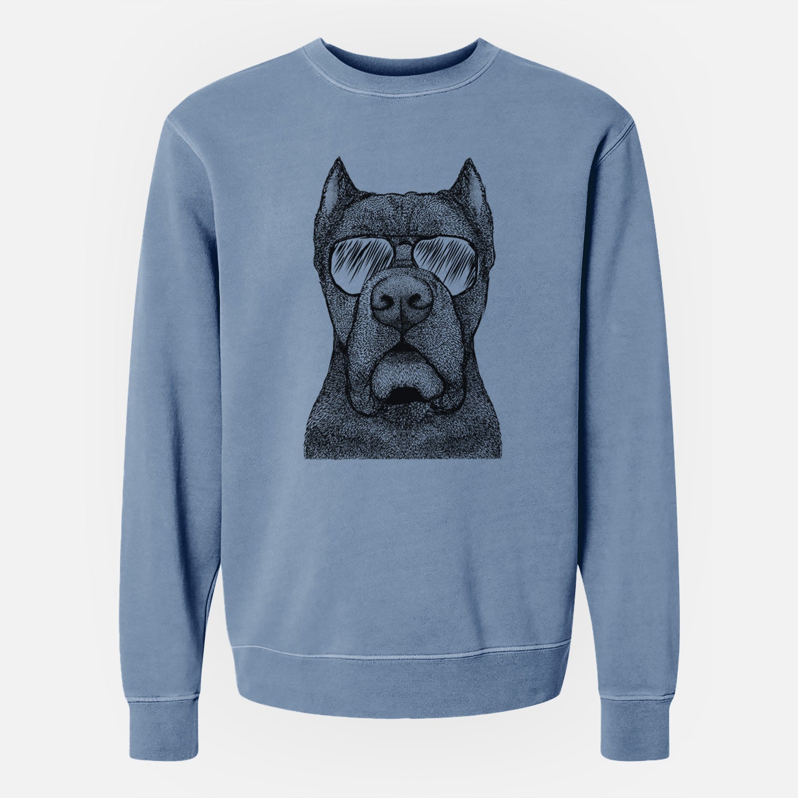 Aviator Bruno the Cane Corso - Unisex Pigment Dyed Crew Sweatshirt