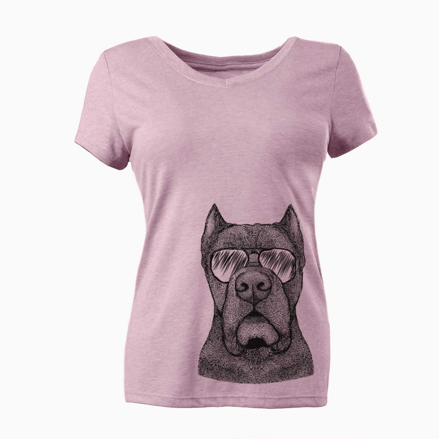 Aviator Bruno the Cane Corso - Women's V-neck Shirt