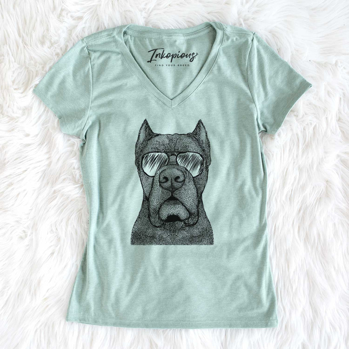 Aviator Bruno the Cane Corso - Women's V-neck Shirt