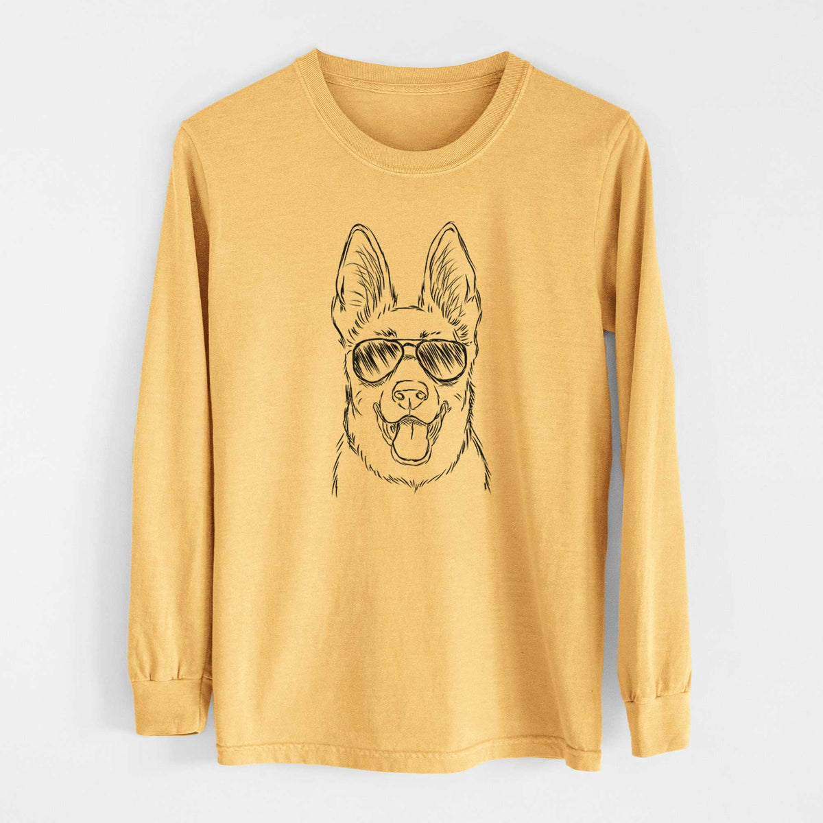Aviators Brutus the German Shepherd - Heavyweight 100% Cotton Long Sleeve