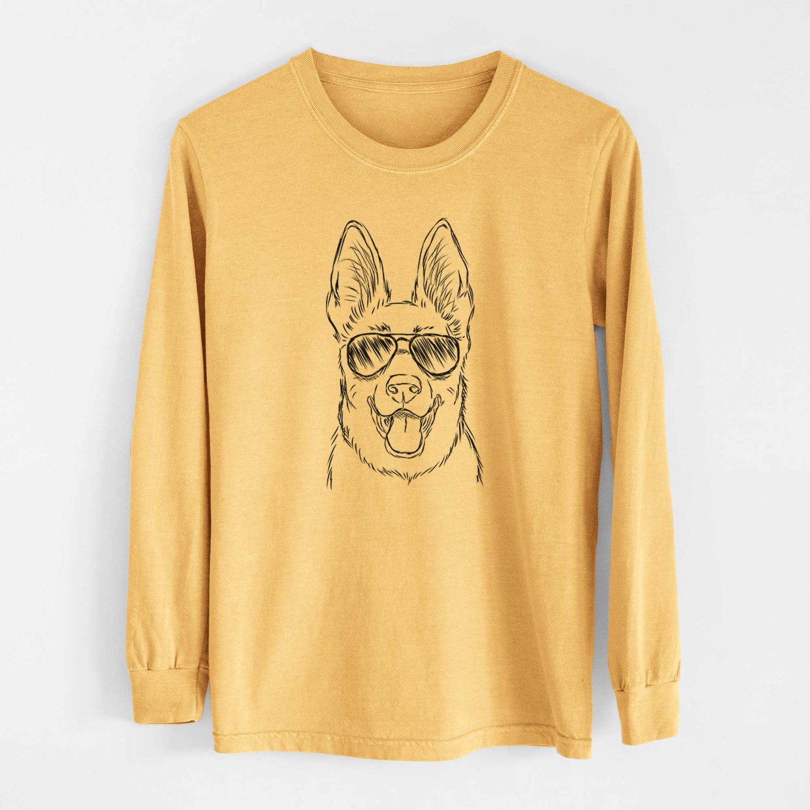 Aviators Brutus the German Shepherd - Heavyweight 100% Cotton Long Sleeve
