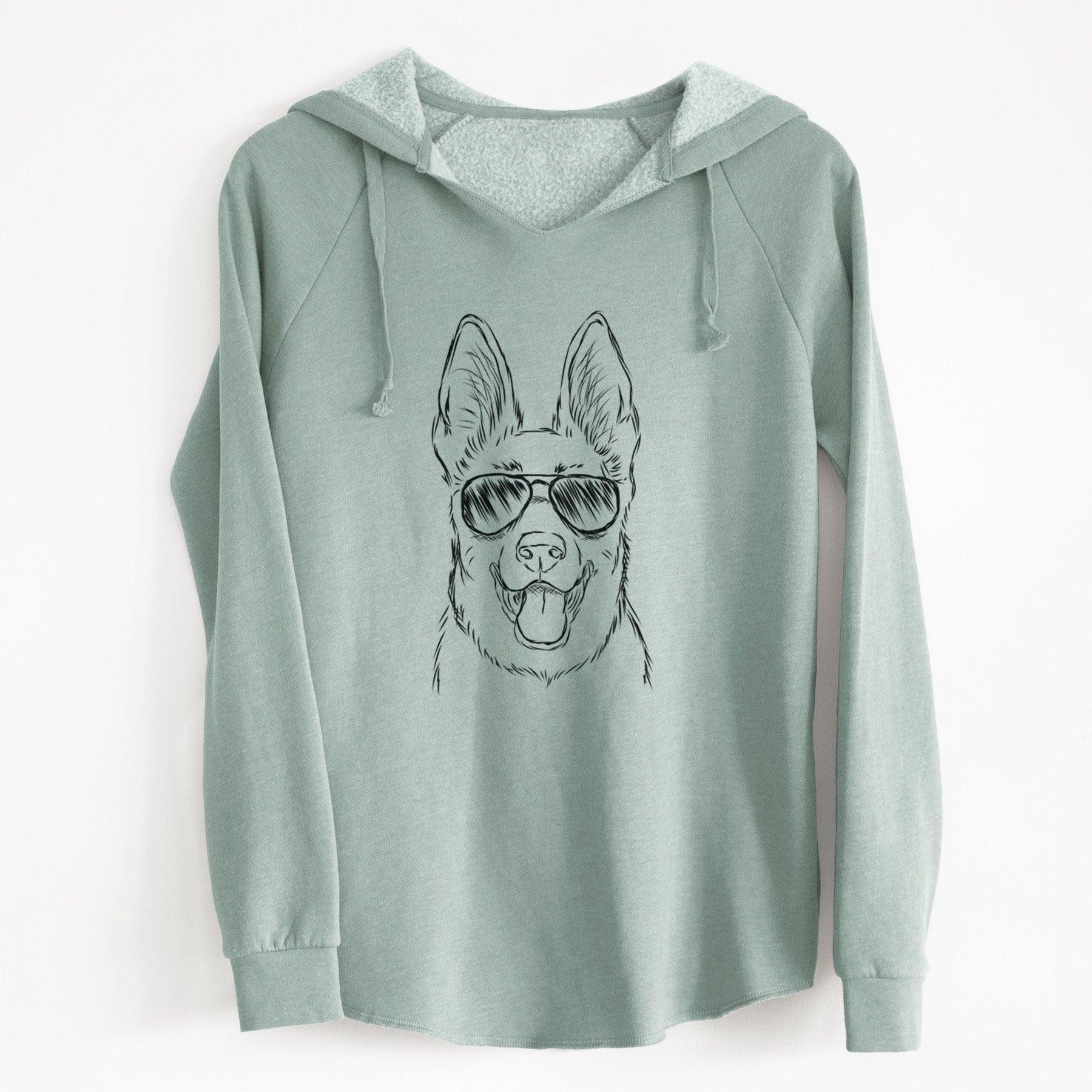 Aviator Brutus the German Shepherd - Cali Wave Hooded Sweatshirt