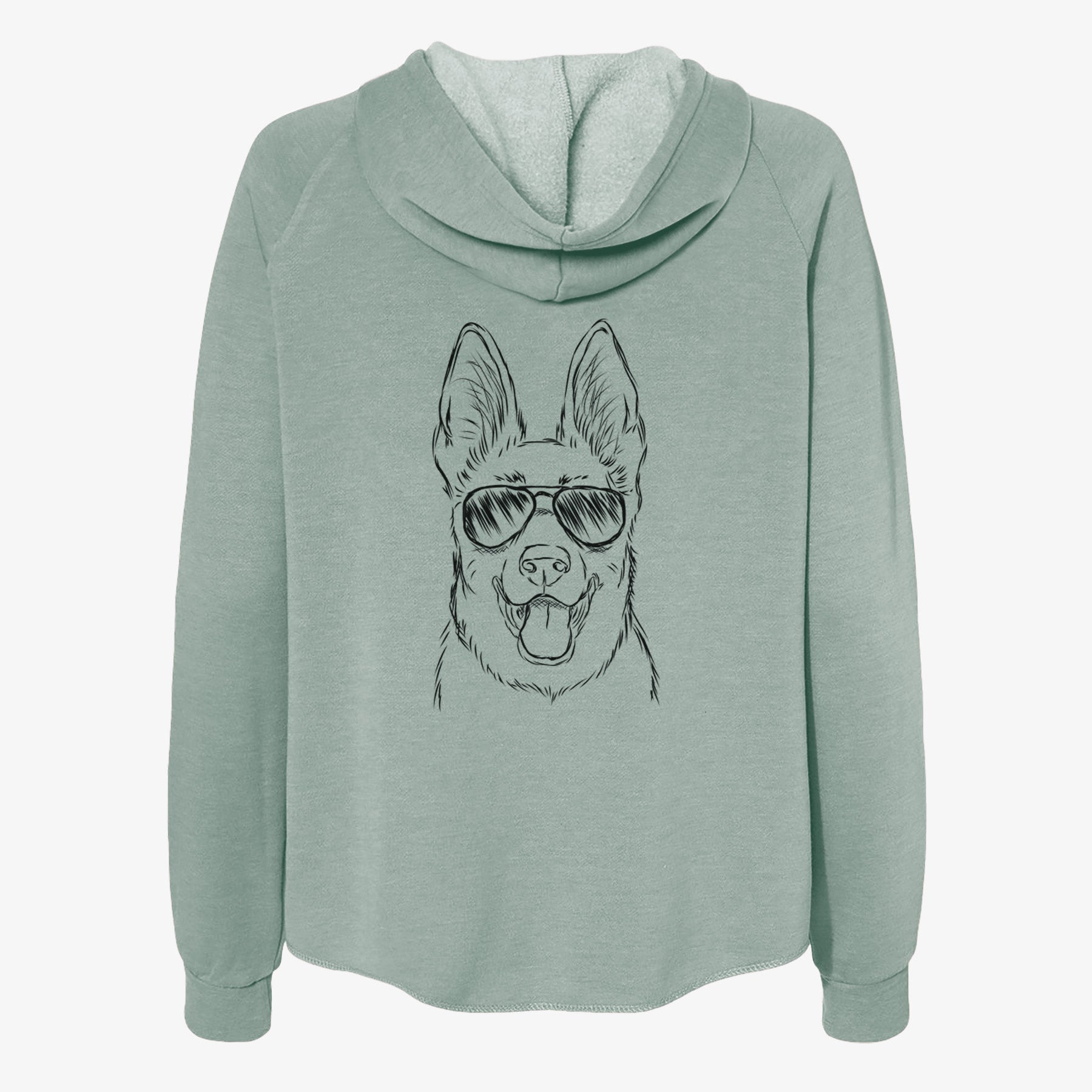 Brutus the German Shepherd - Women's Cali Wave Zip-Up Sweatshirt