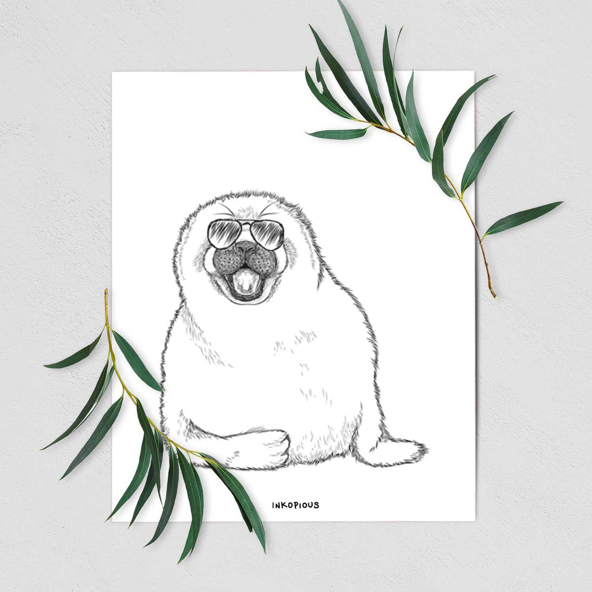 Bub the Harp Seal Art Print