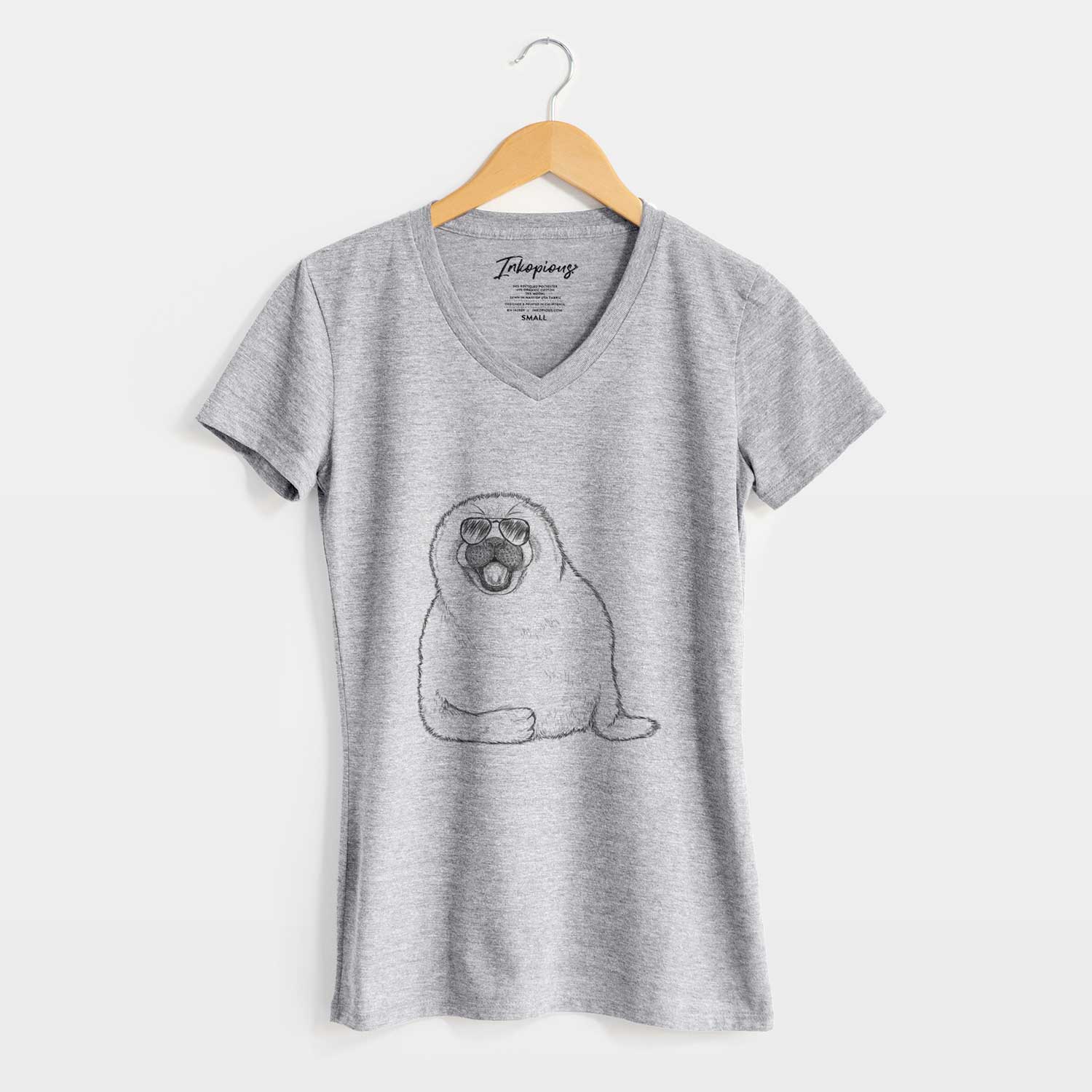 Aviator Bub the Harp Seal - Women's V-neck Shirt