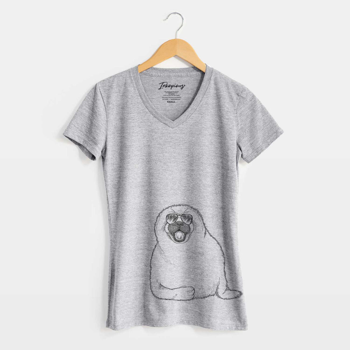 Aviator Bub the Harp Seal - Women&#39;s V-neck Shirt