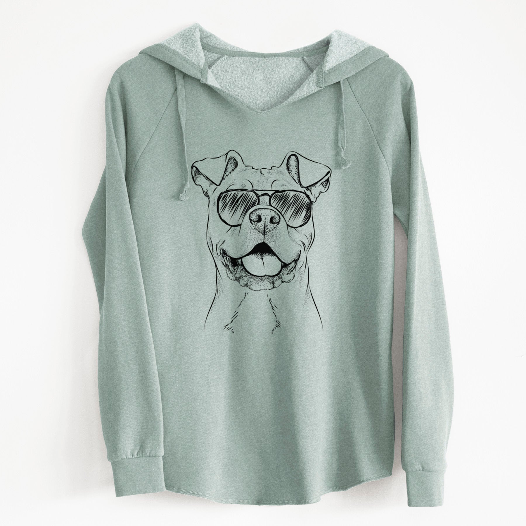 Aviator Bubba Scraps the American Staffordshire Mix - Cali Wave Hooded Sweatshirt