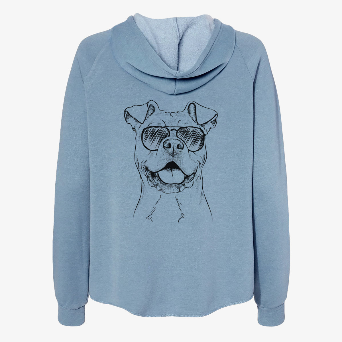 Bubba Scraps the American Staffordshire Mix - Women's Cali Wave Zip-Up Sweatshirt