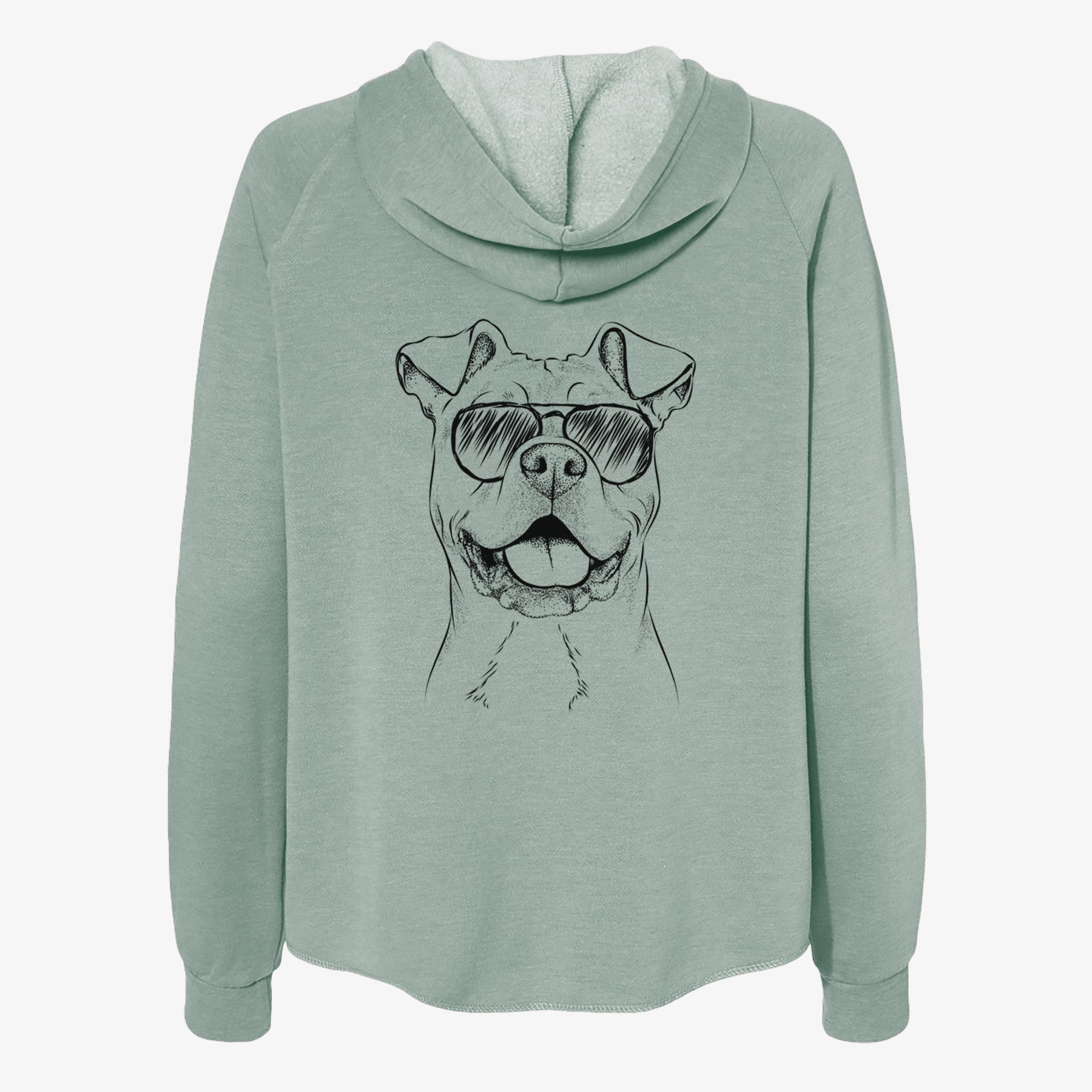 Bubba Scraps the American Staffordshire Mix - Women's Cali Wave Zip-Up Sweatshirt