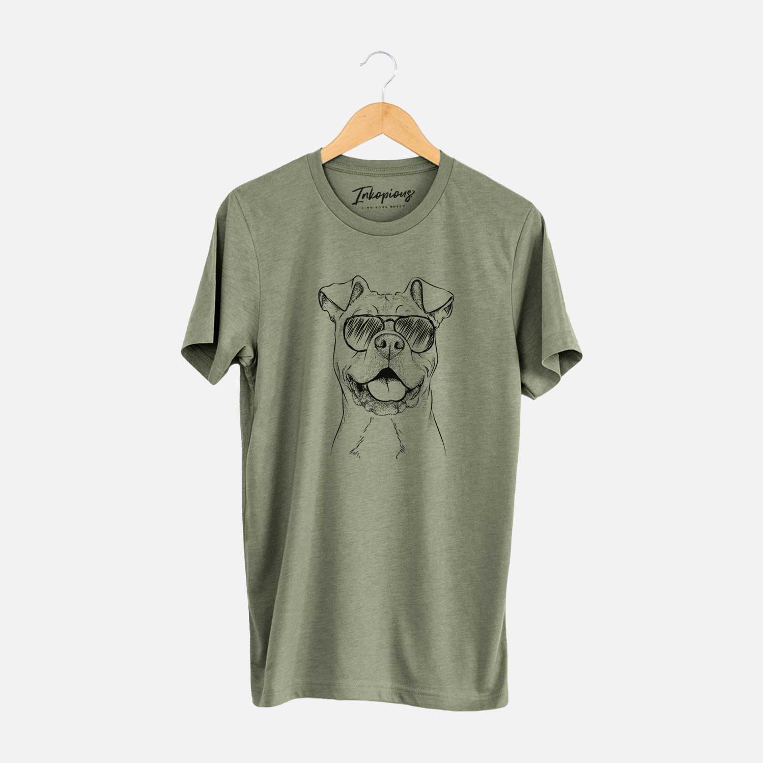 Aviator Bubba Scraps the American Staffordshire Mix - Unisex Crewneck