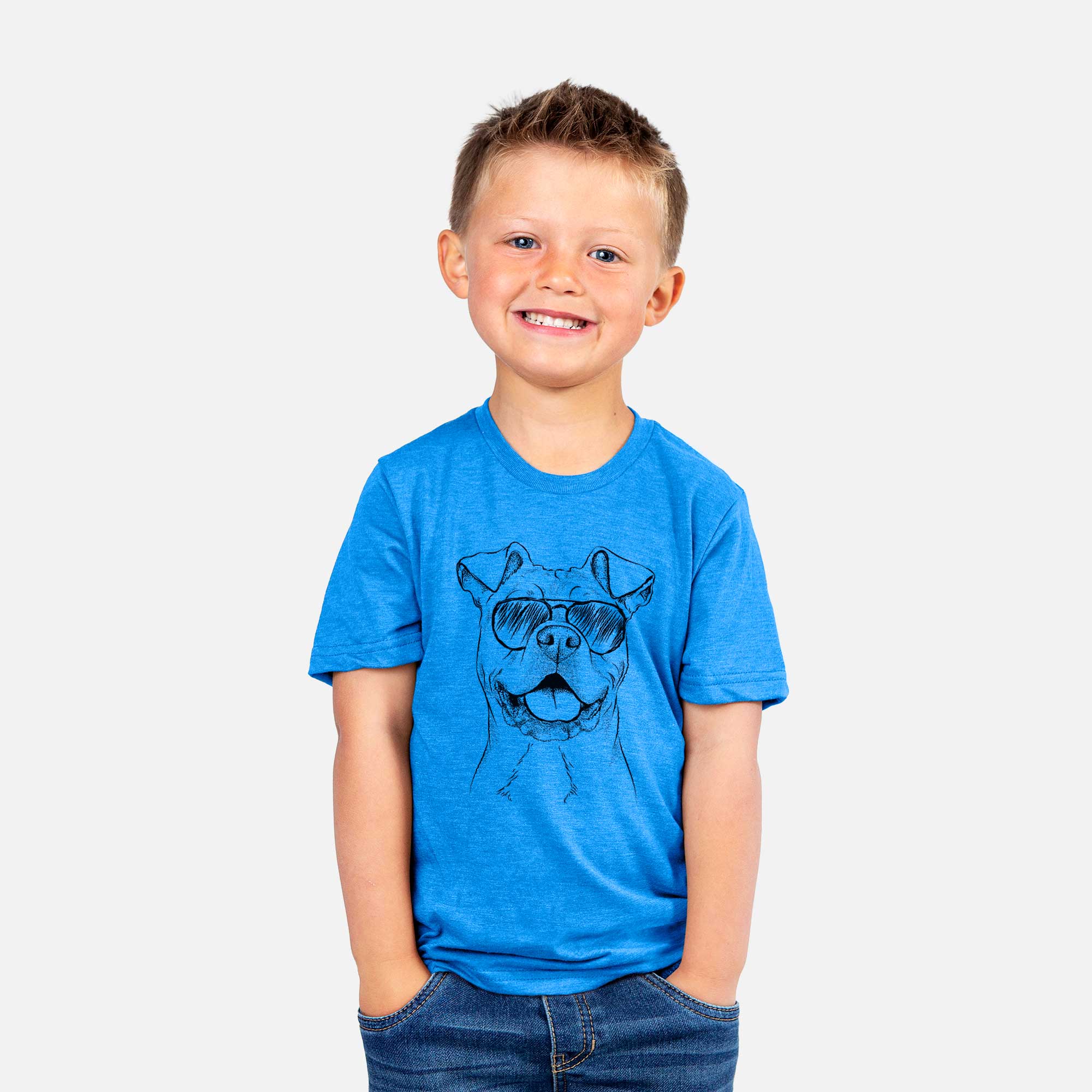 Aviator Bubba Scraps the American Stafforsdhire Mix - Kids/Youth/Toddler Shirt