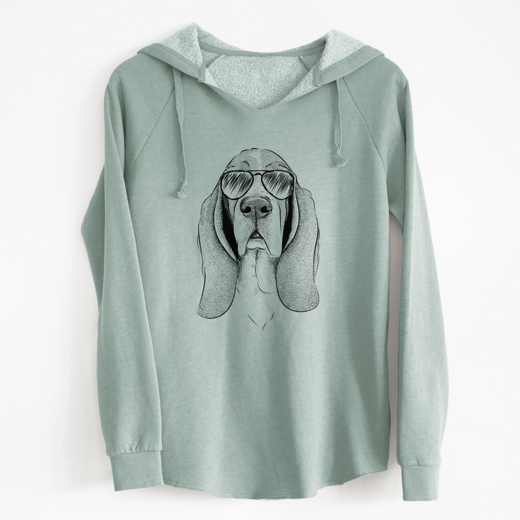 Aviator Buckley the Basset Hound - Cali Wave Hooded Sweatshirt