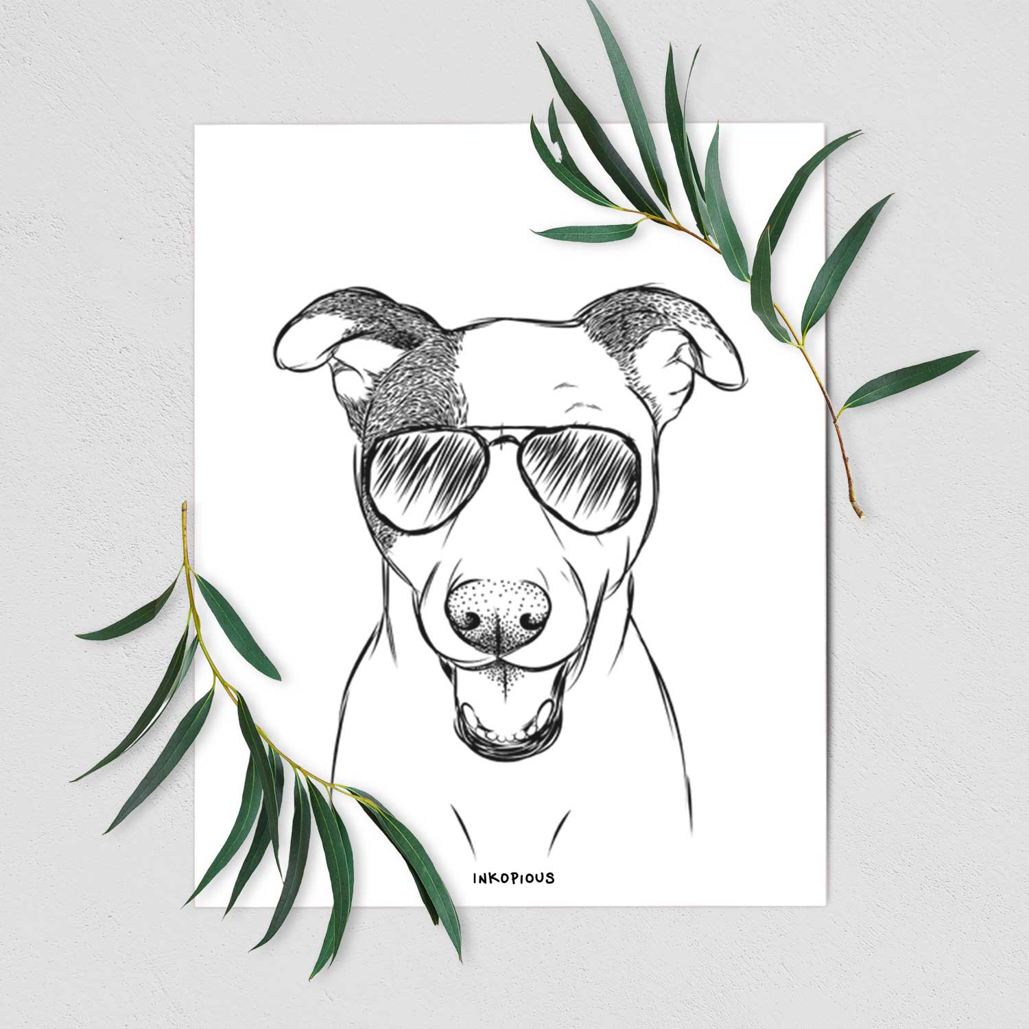 Bucky the Mixed Breed Art Print