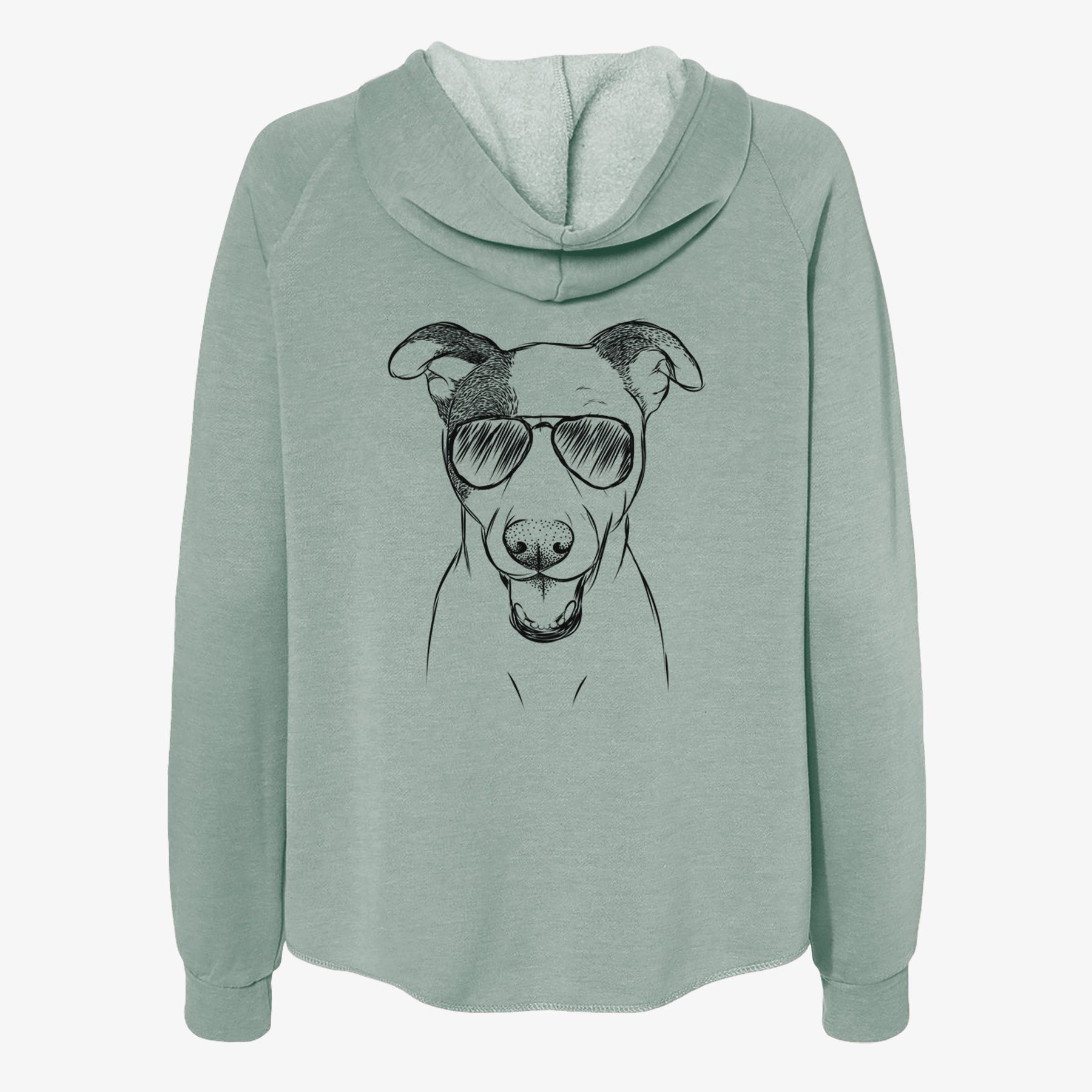 Bucky the Mixed Breed - Women's Cali Wave Zip-Up Sweatshirt