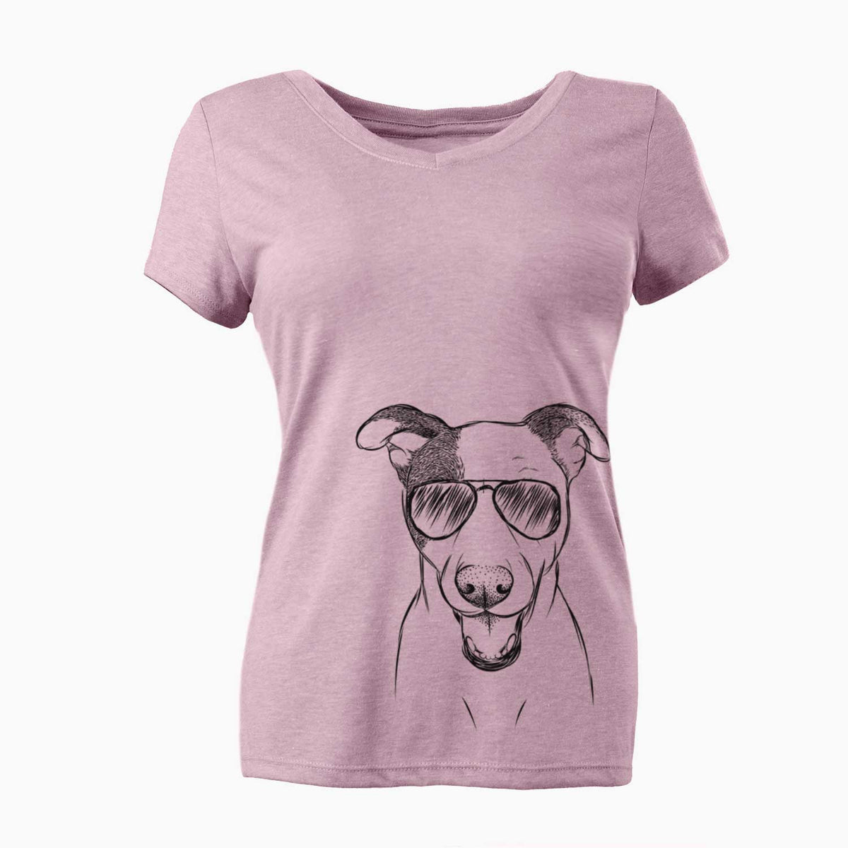 Aviator Bucky the Mixed Breed - Women's V-neck Shirt