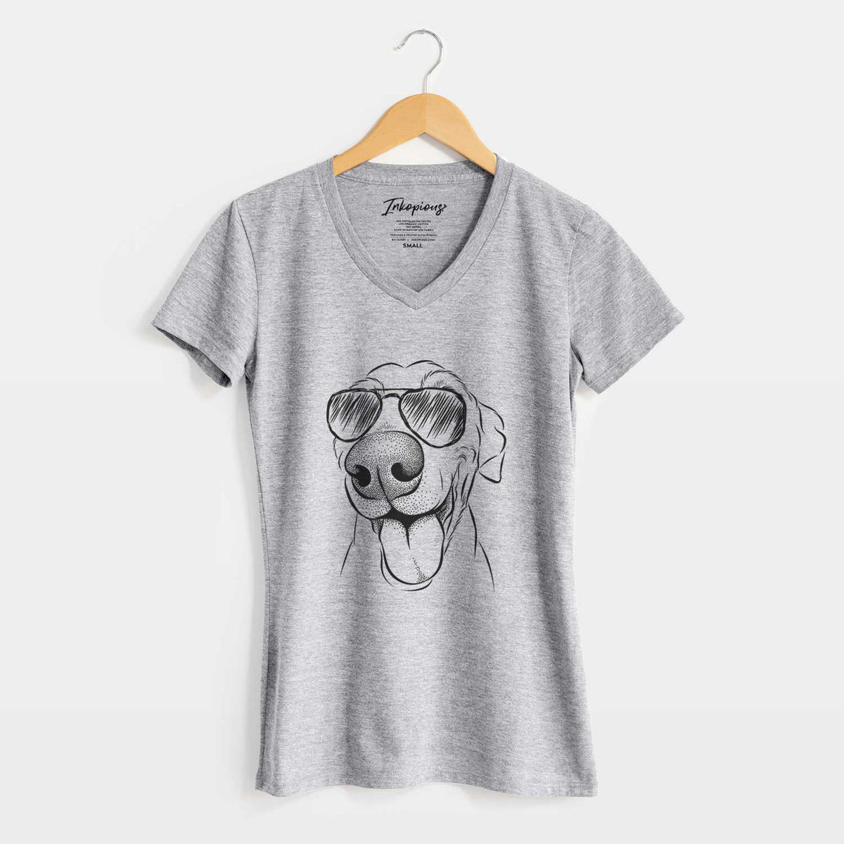 Aviator Buddy the Buddy the Sato / American Village Dog - Women's V-neck Shirt