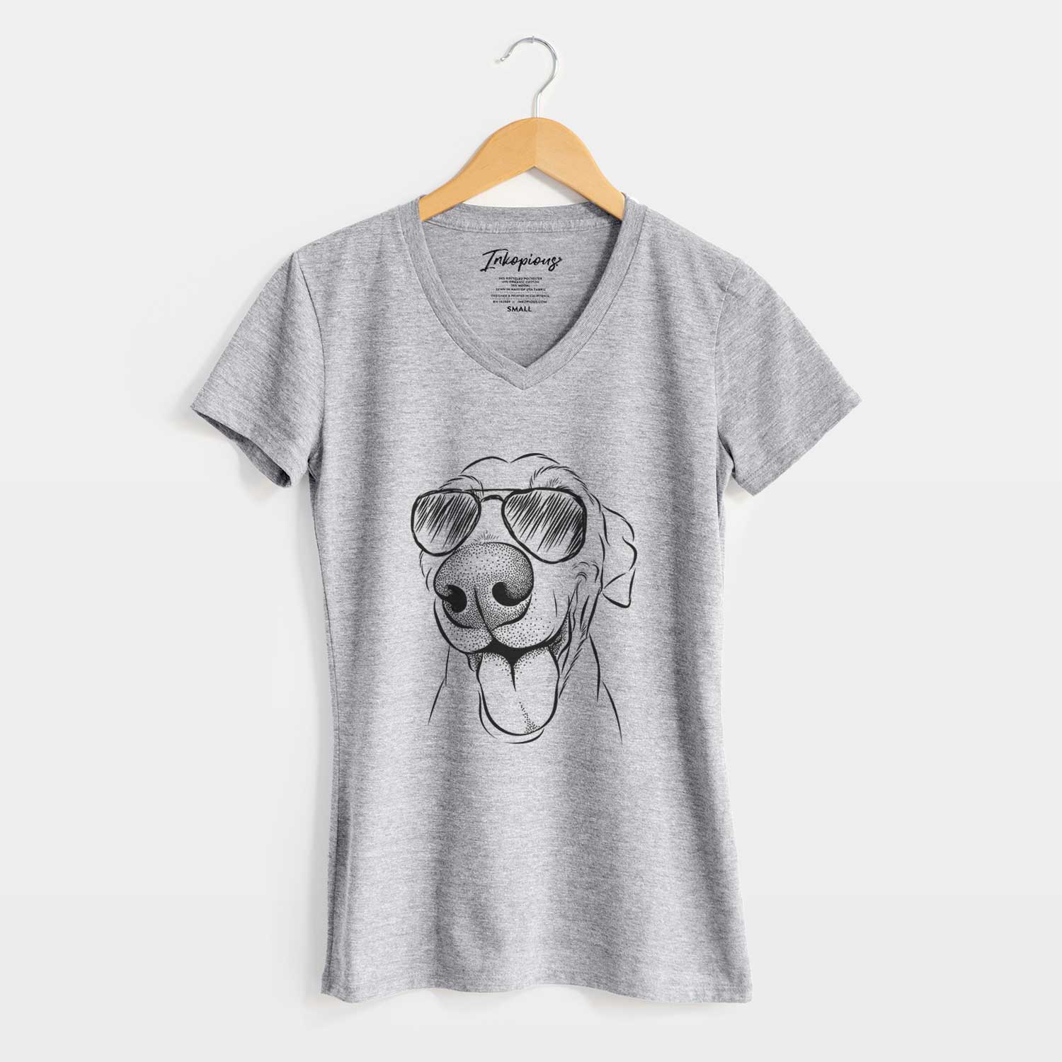 Aviator Buddy the Buddy the Sato / American Village Dog - Women's V-neck Shirt