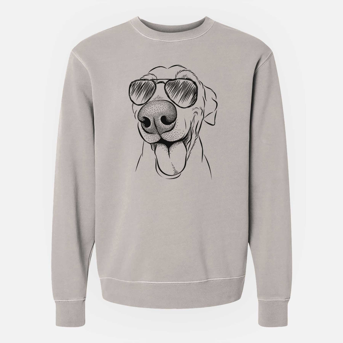 Aviator Buddy the Buddy the Sato / American Village Dog - Unisex Pigment Dyed Crew Sweatshirt