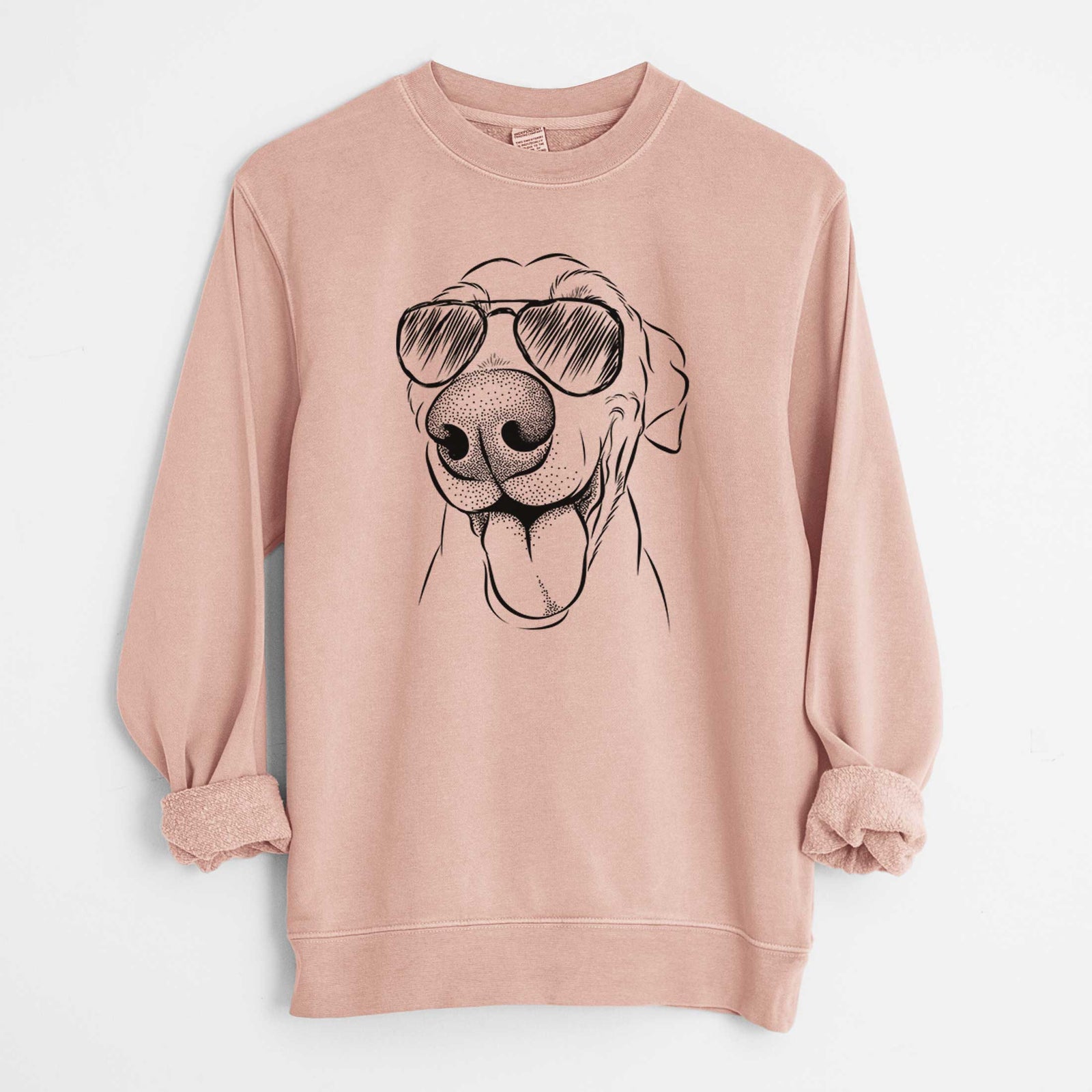 Aviator Buddy the Buddy the Sato / American Village Dog - Unisex Pigment Dyed Crew Sweatshirt