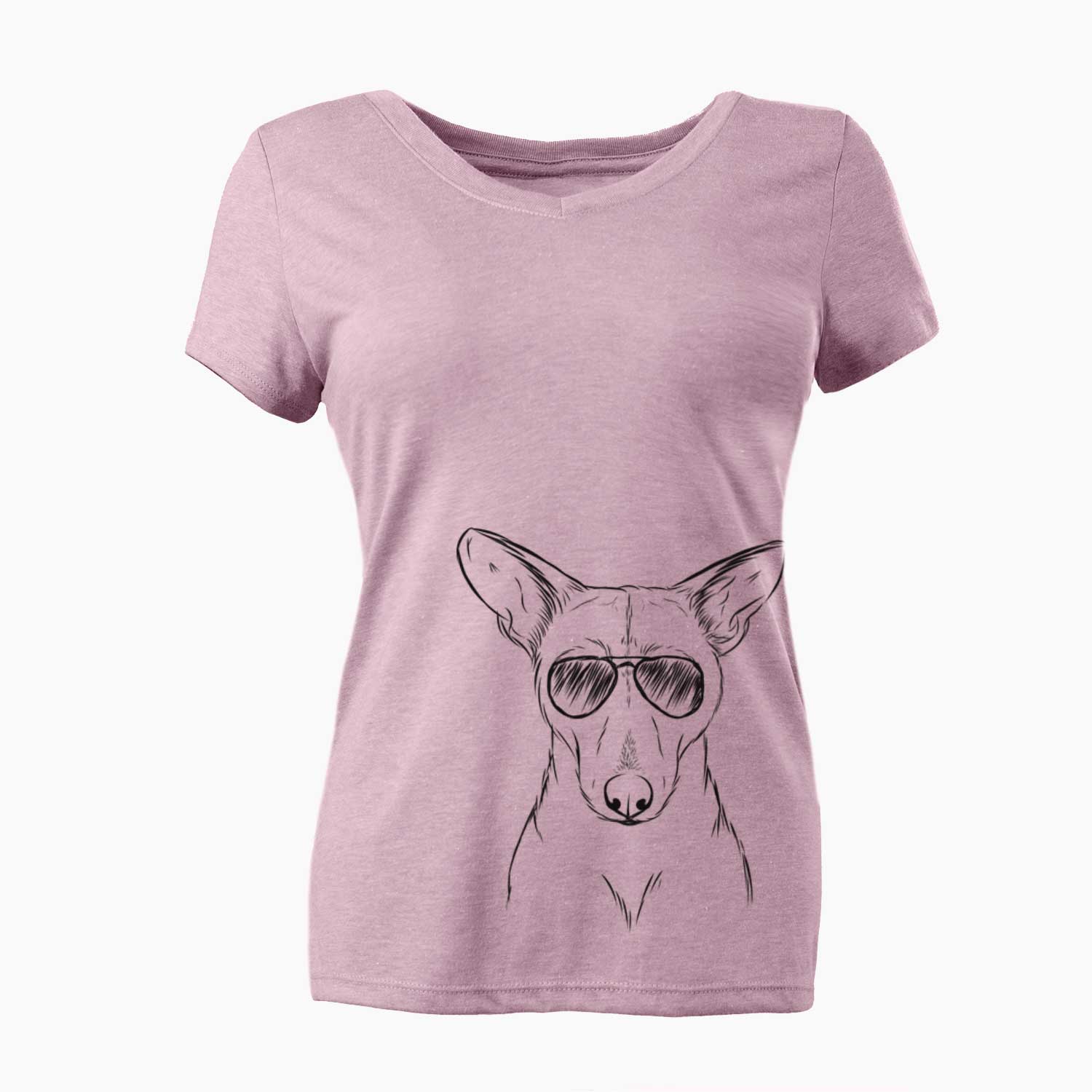 Aviator Buff the Dorgi - Women's V-neck Shirt