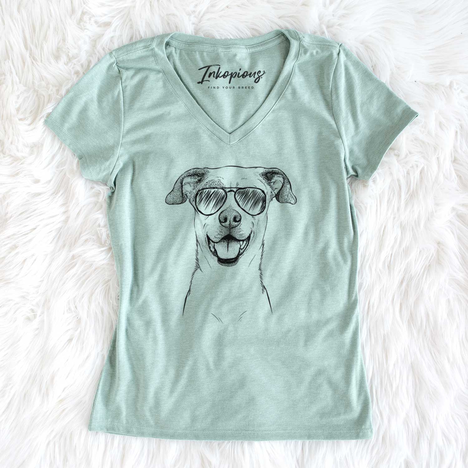 Aviator Buffy the Mixed Breed - Women's V-neck Shirt