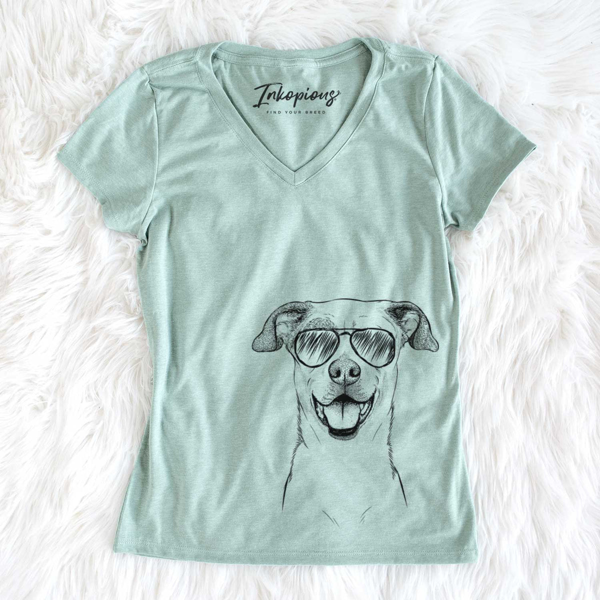 Aviator Buffy the Mixed Breed - Women's V-neck Shirt