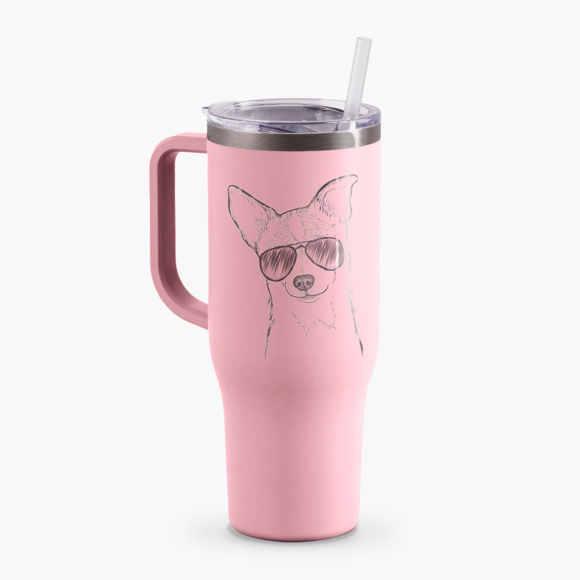 Buggy the Chihuahua - 40oz Tumbler with Handle