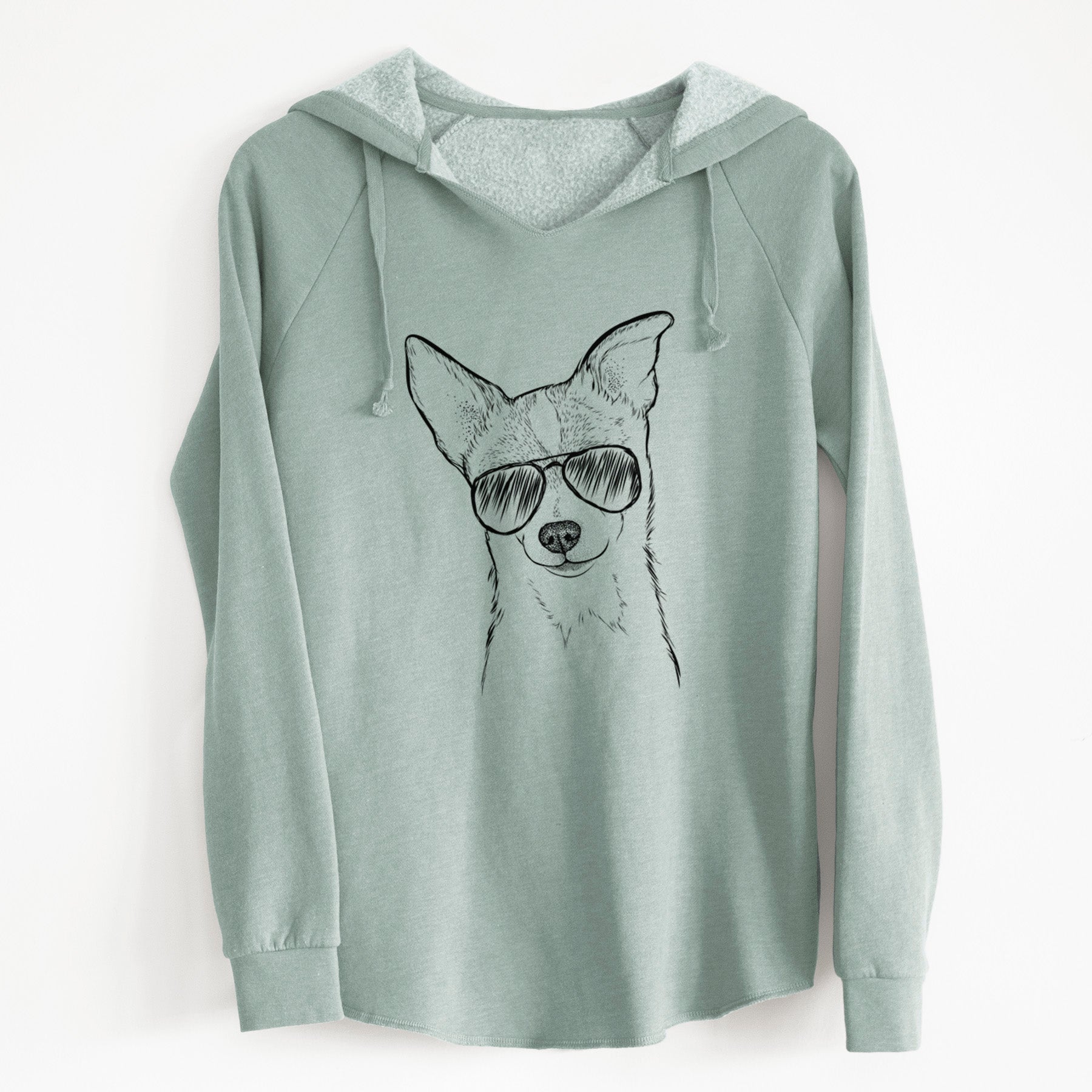 Aviator Buggy the Chihuahua - Cali Wave Hooded Sweatshirt