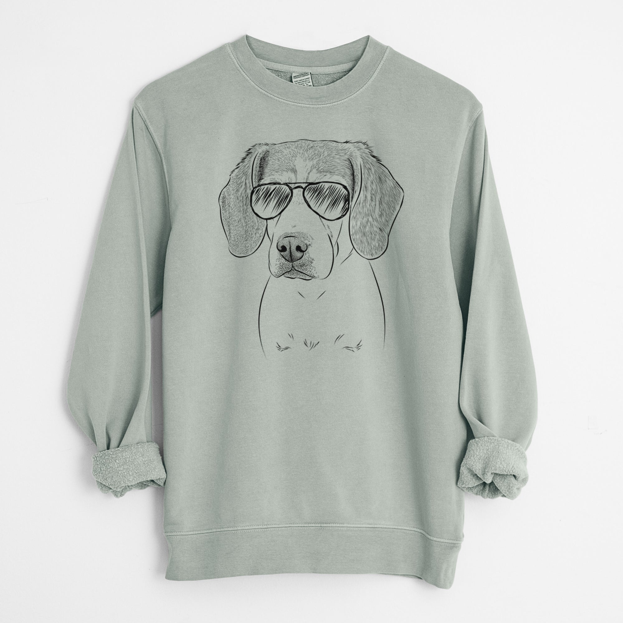 Aviator Bumbee the Beagle - Unisex Pigment Dyed Crew Sweatshirt