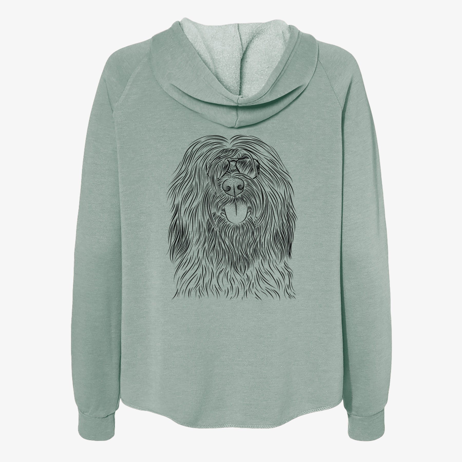 Bundy the Briard - Women's Cali Wave Zip-Up Sweatshirt