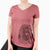 Aviator Bundy the Briard - Women's V-neck Shirt