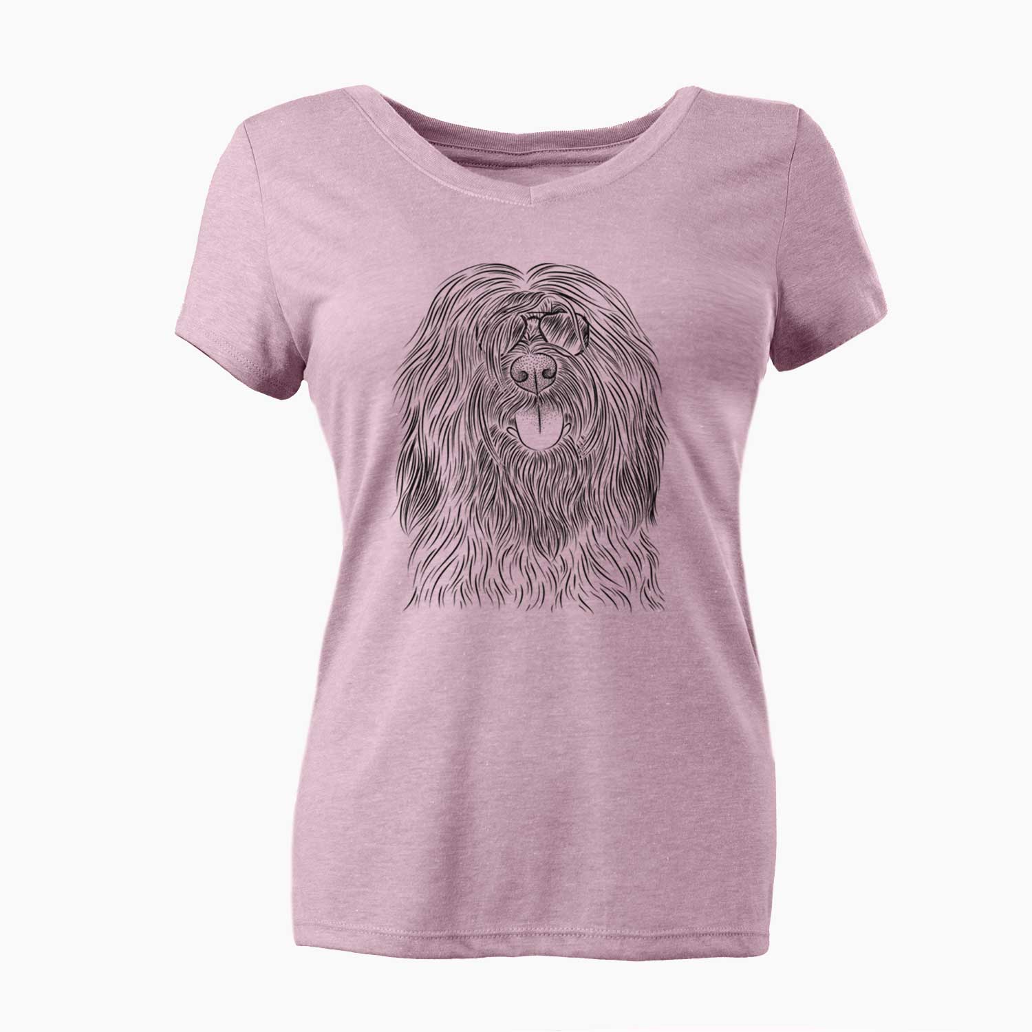 Aviator Bundy the Briard - Women's V-neck Shirt