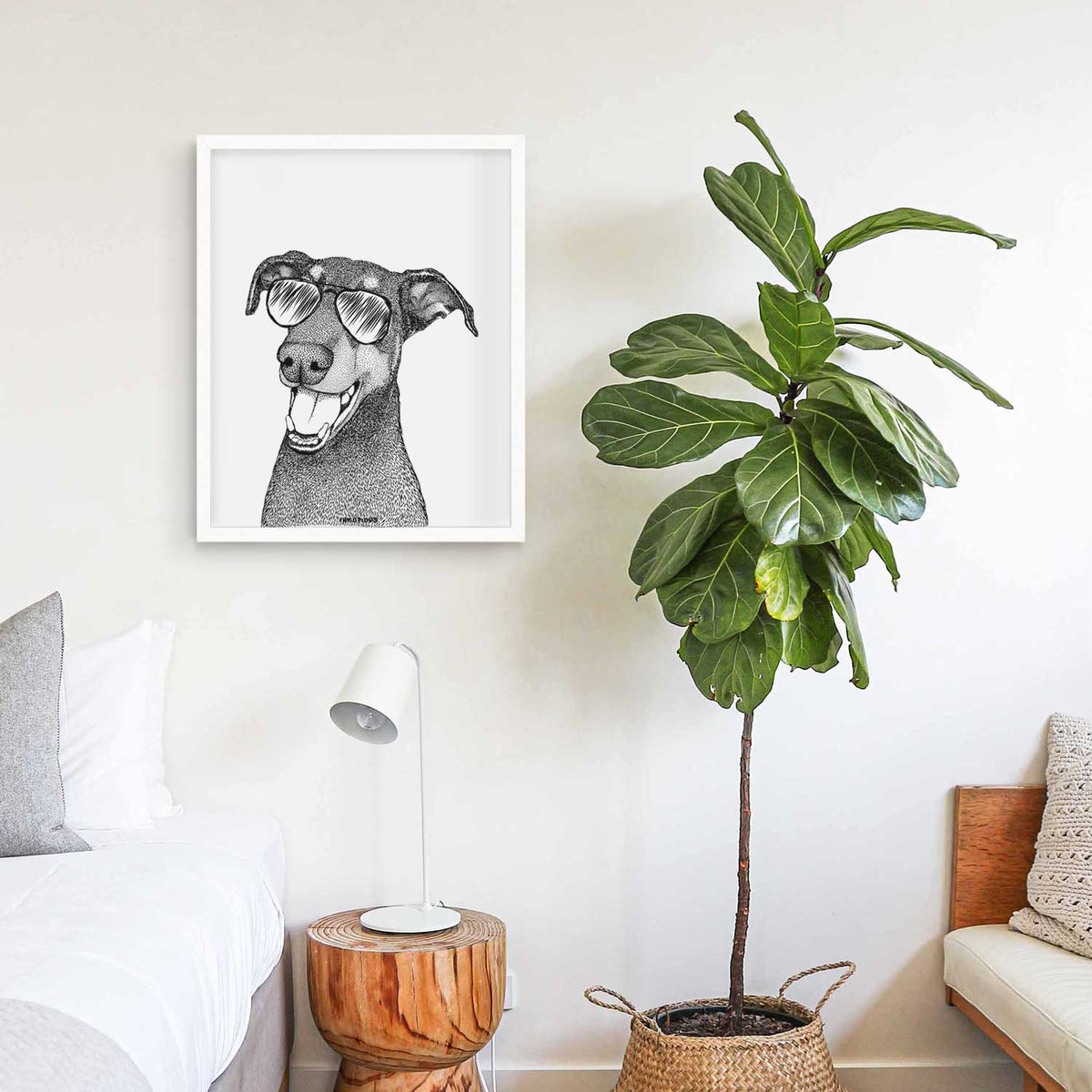 Bunnie the Doberman Pinscher Art Print