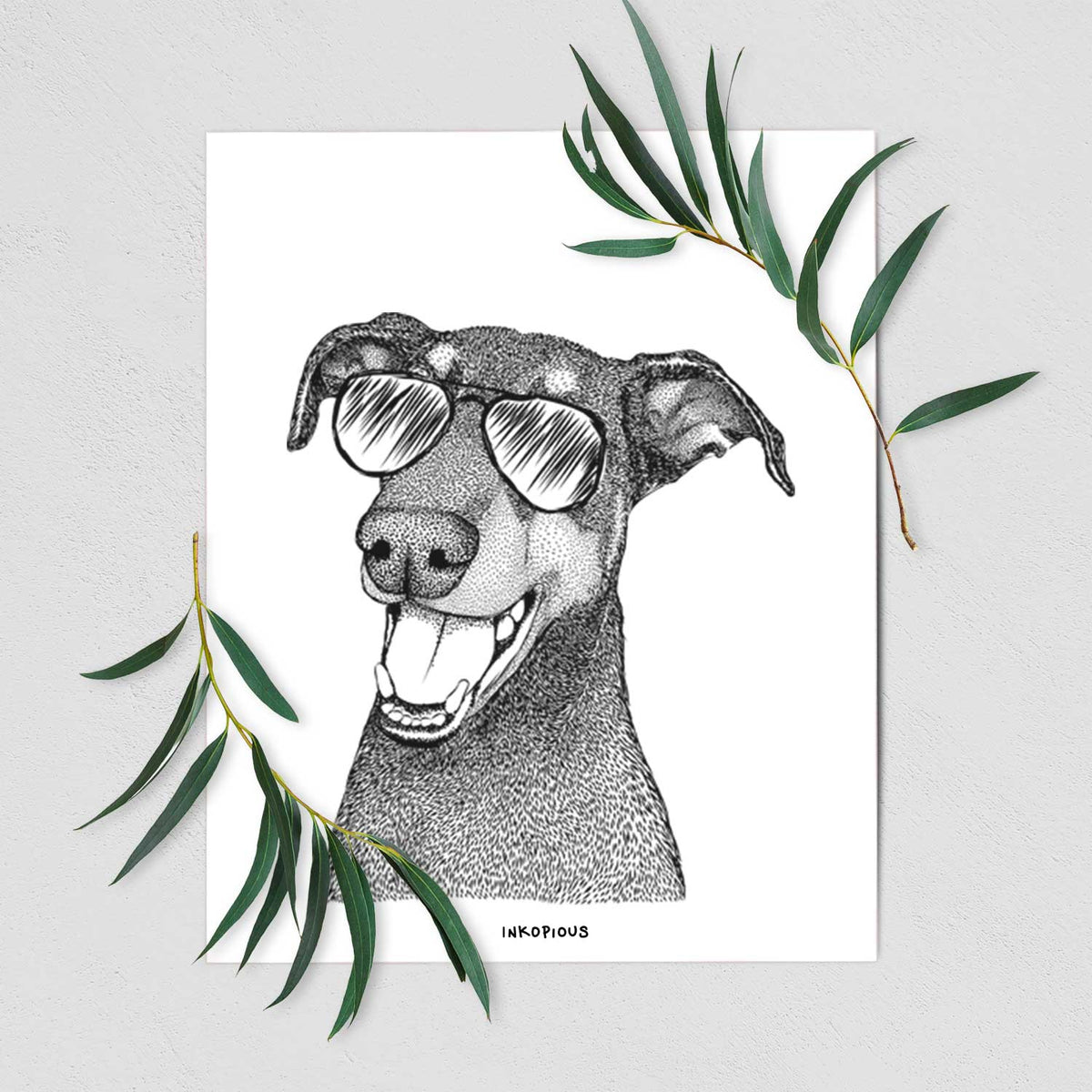 Bunnie the Doberman Pinscher Art Print