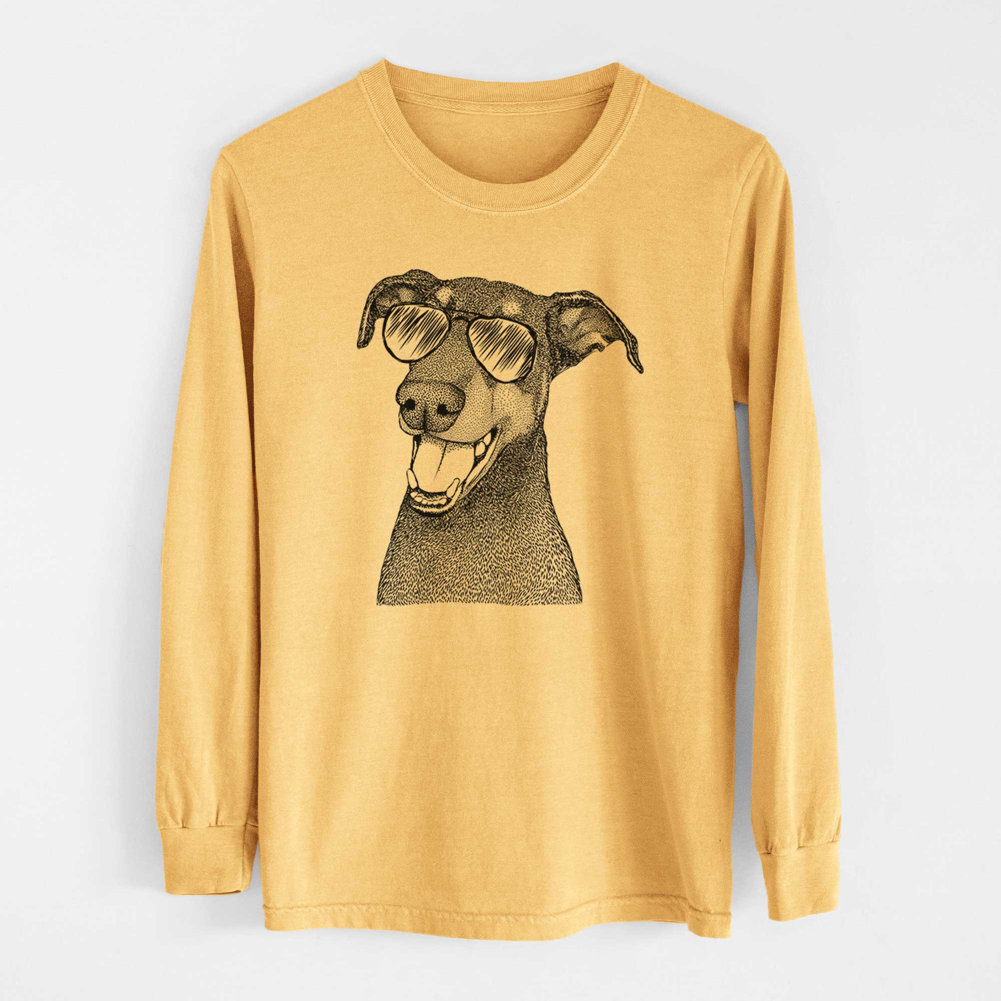 Aviators Bunnie the Doberman Pinscher - Heavyweight 100% Cotton Long Sleeve