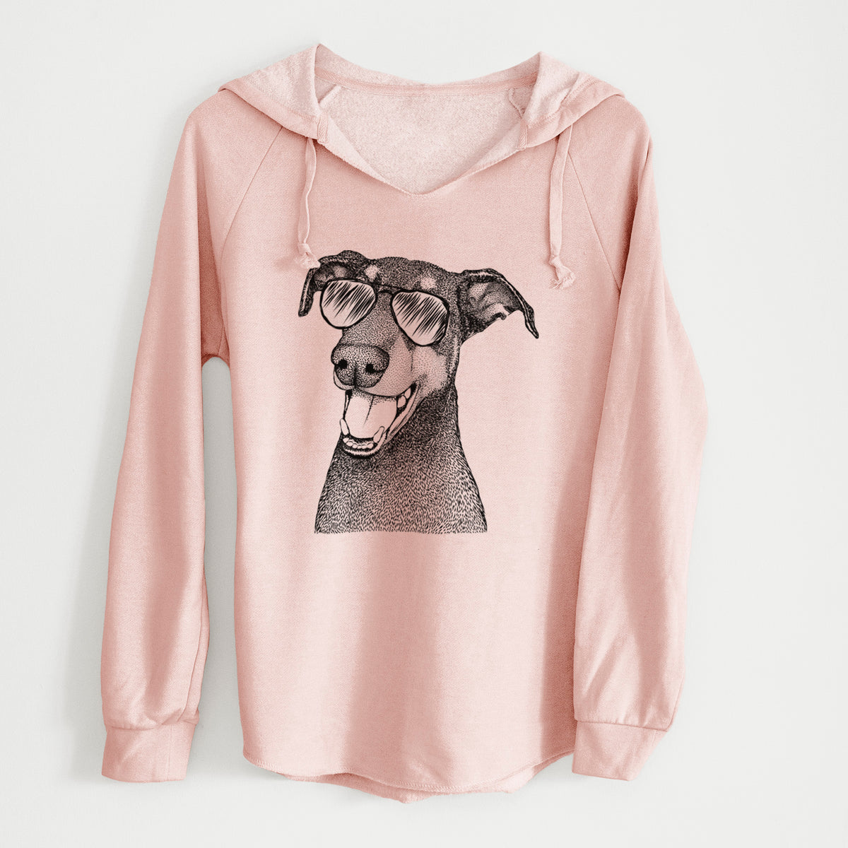 Aviator Bunnie the Doberman Pinscher - Cali Wave Hooded Sweatshirt