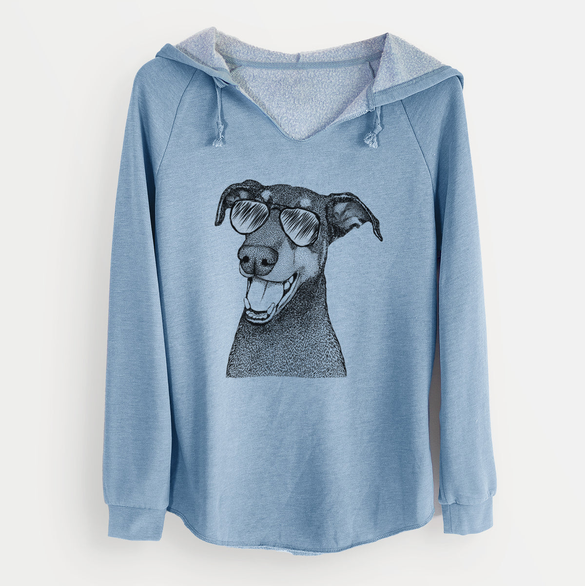 Aviator Bunnie the Doberman Pinscher - Cali Wave Hooded Sweatshirt