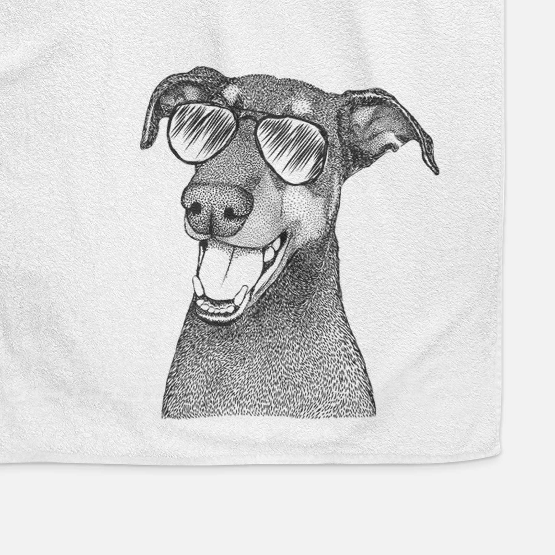 Bunnie the Doberman Pinscher Decorative Hand Towel