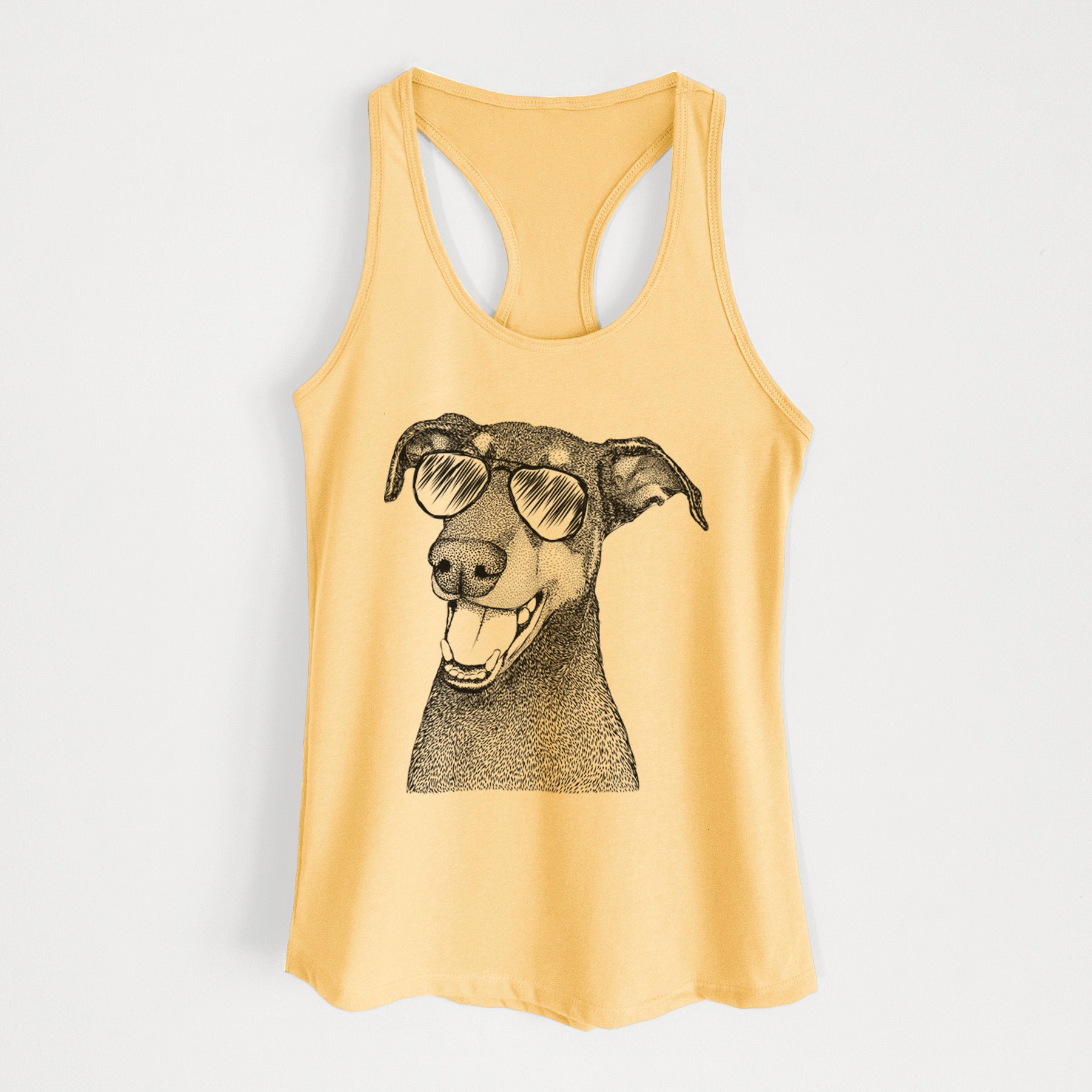 Bunnie the Doberman Pinscher - Women's Racerback Tanktop