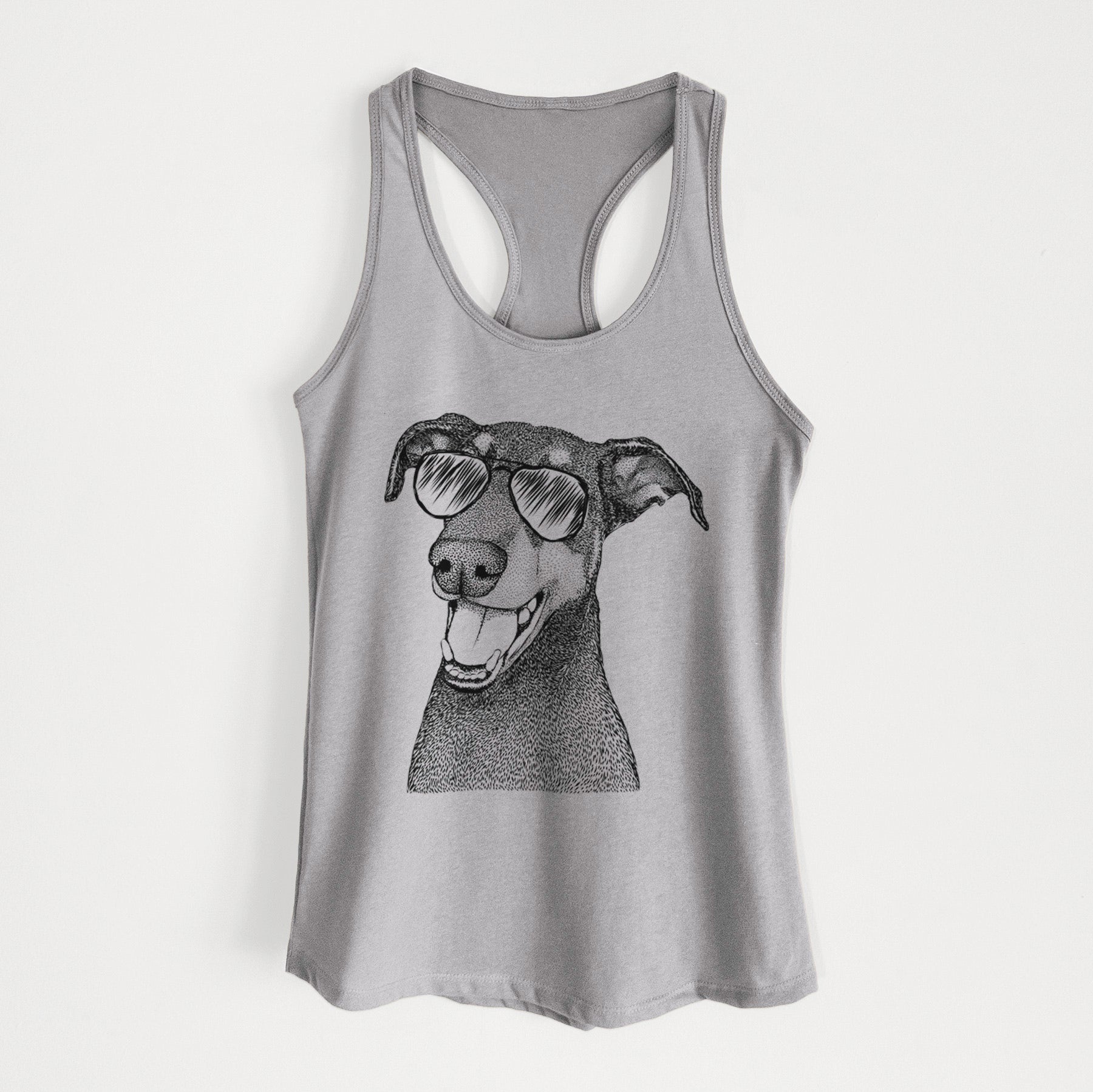 Bunnie the Doberman Pinscher - Women's Racerback Tanktop