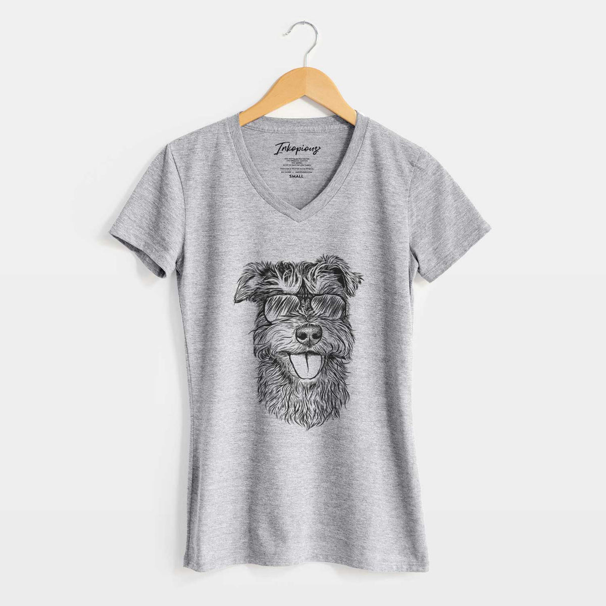 Aviator Buster the Schnoodle - Women's V-neck Shirt