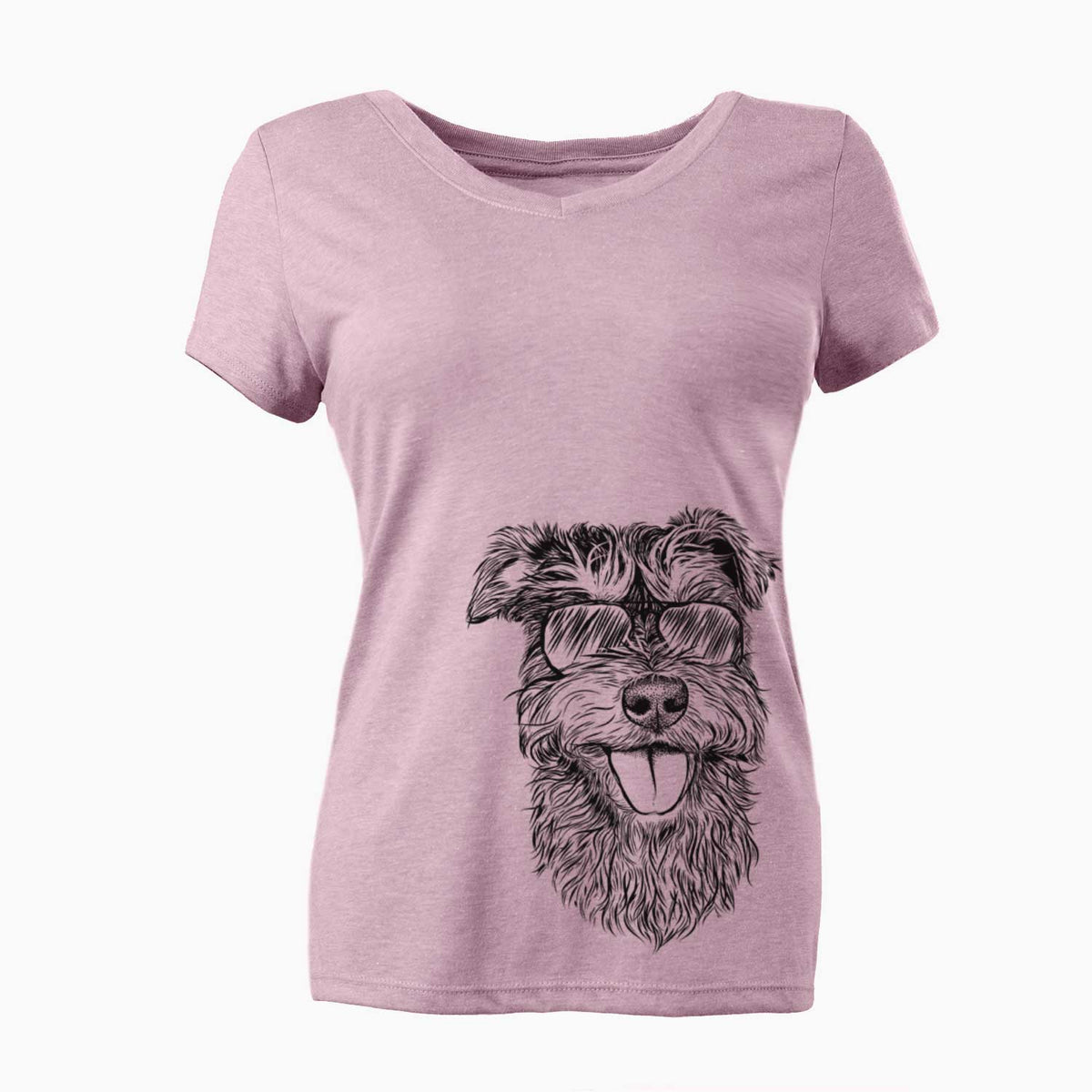 Aviator Buster the Schnoodle - Women's V-neck Shirt