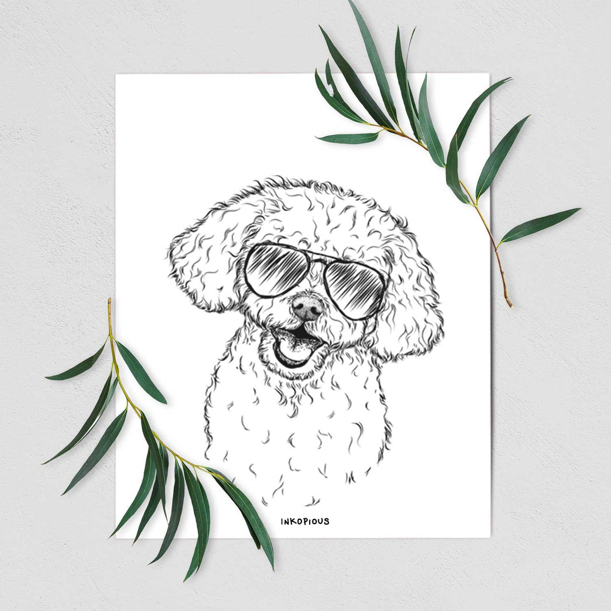 Caesar the Bichon Frise Art Print