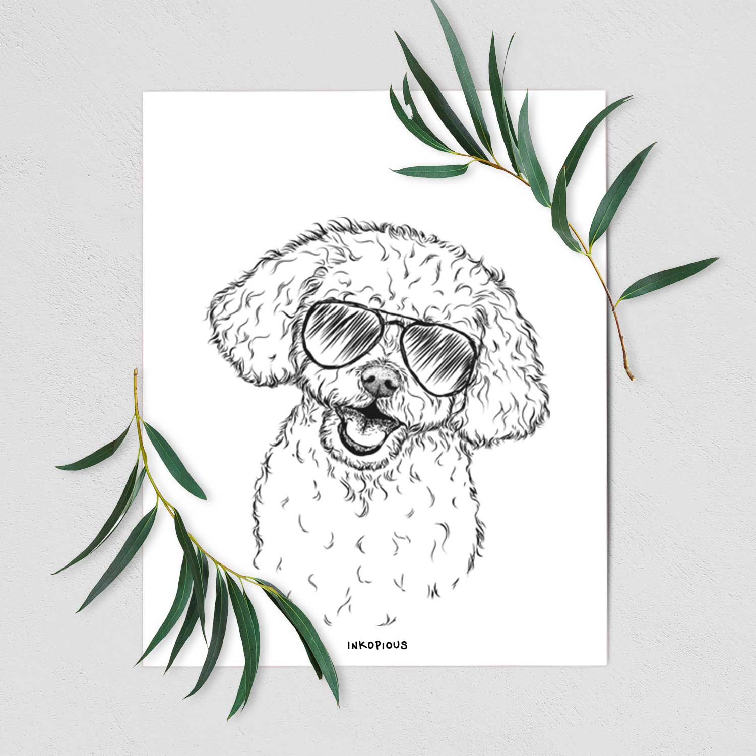Caesar the Bichon Frise Art Print