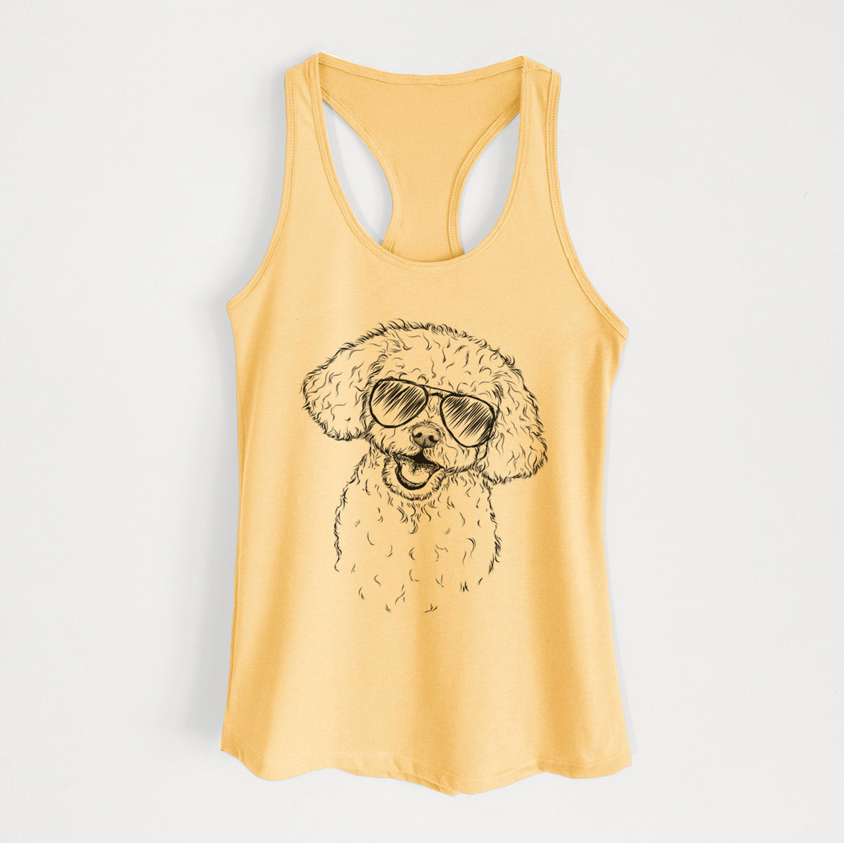 Caesar the Bichon Frise - Women's Racerback Tanktop