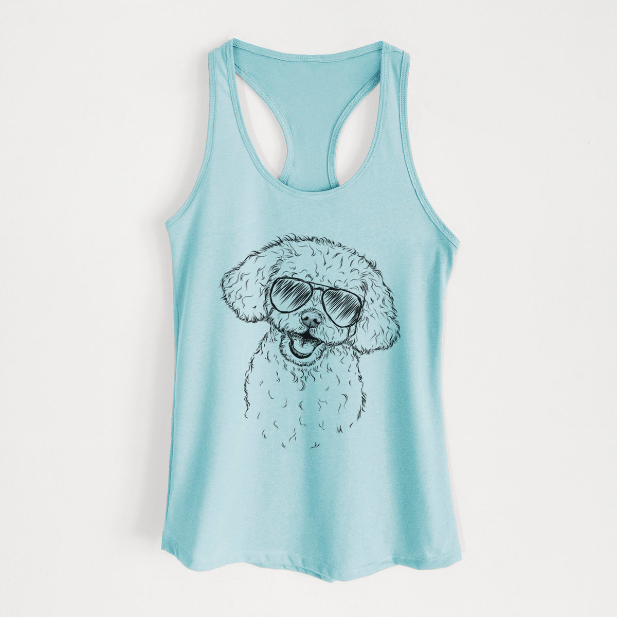 Caesar the Bichon Frise - Women's Racerback Tanktop