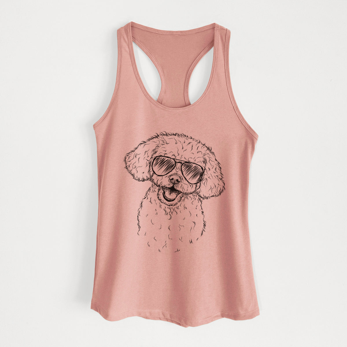 Caesar the Bichon Frise - Women's Racerback Tanktop