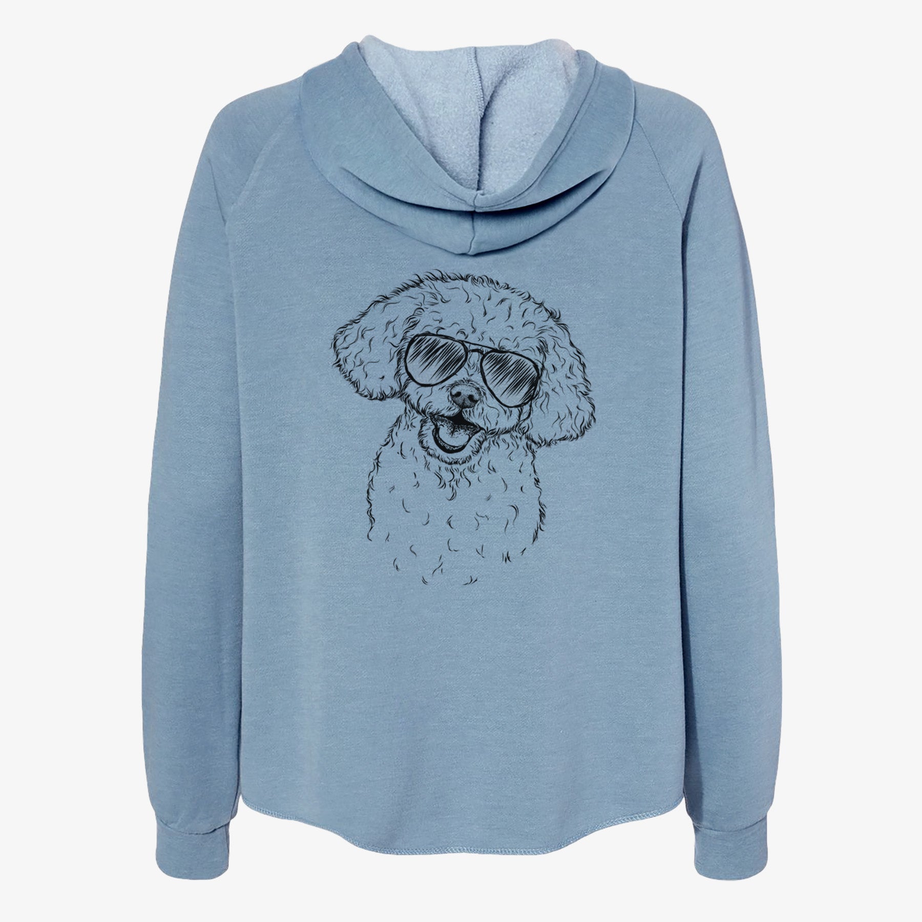 Caesar the Bichon Frise - Women's Cali Wave Zip-Up Sweatshirt